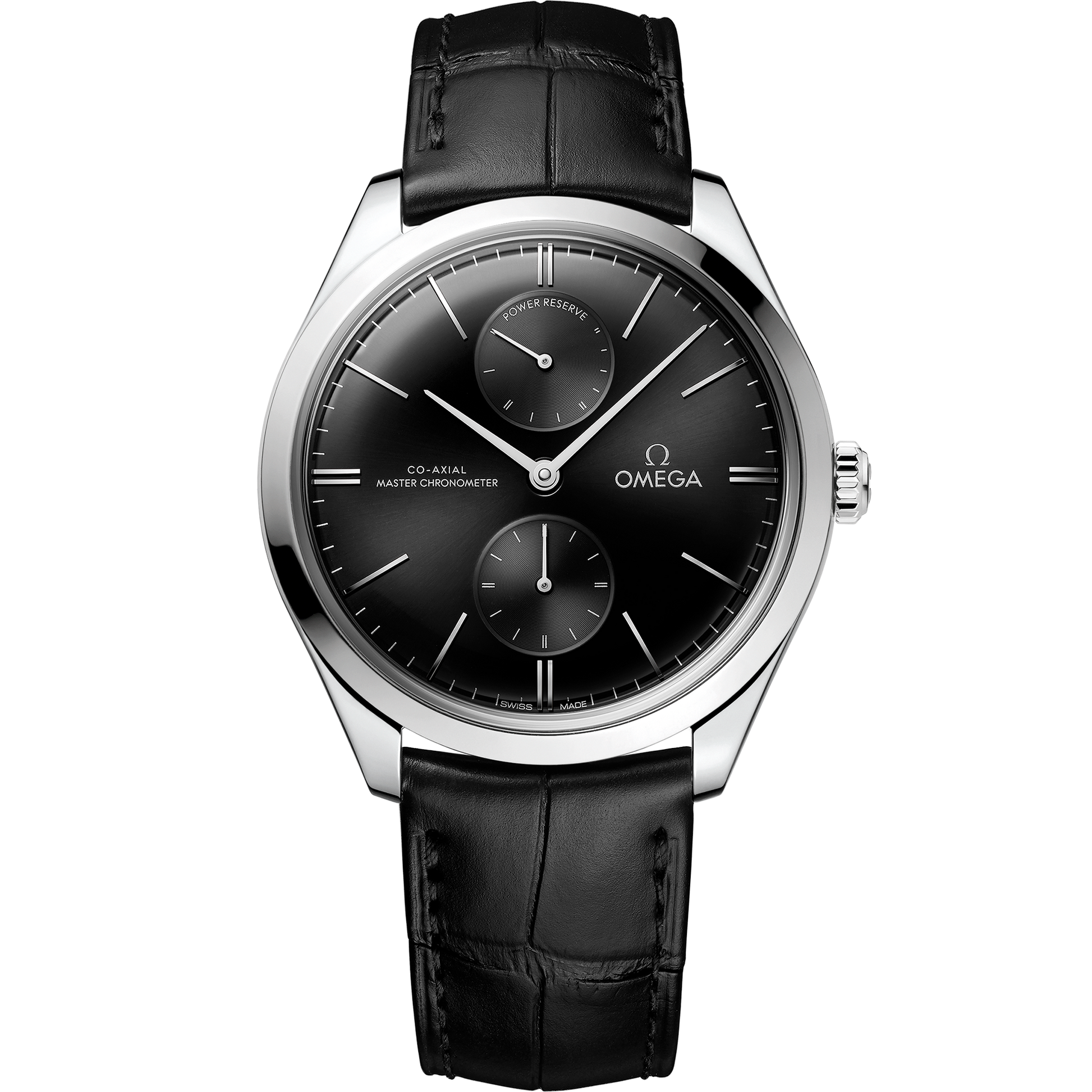 De Ville Trésor 40 mm, steel on leather strap