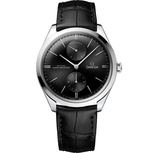 De Ville Trésor 40 mm, steel on leather strap