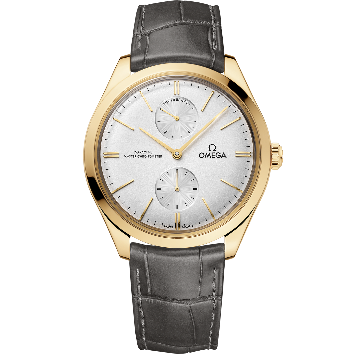 De Ville Trésor 40 mm, yellow gold on leather strap