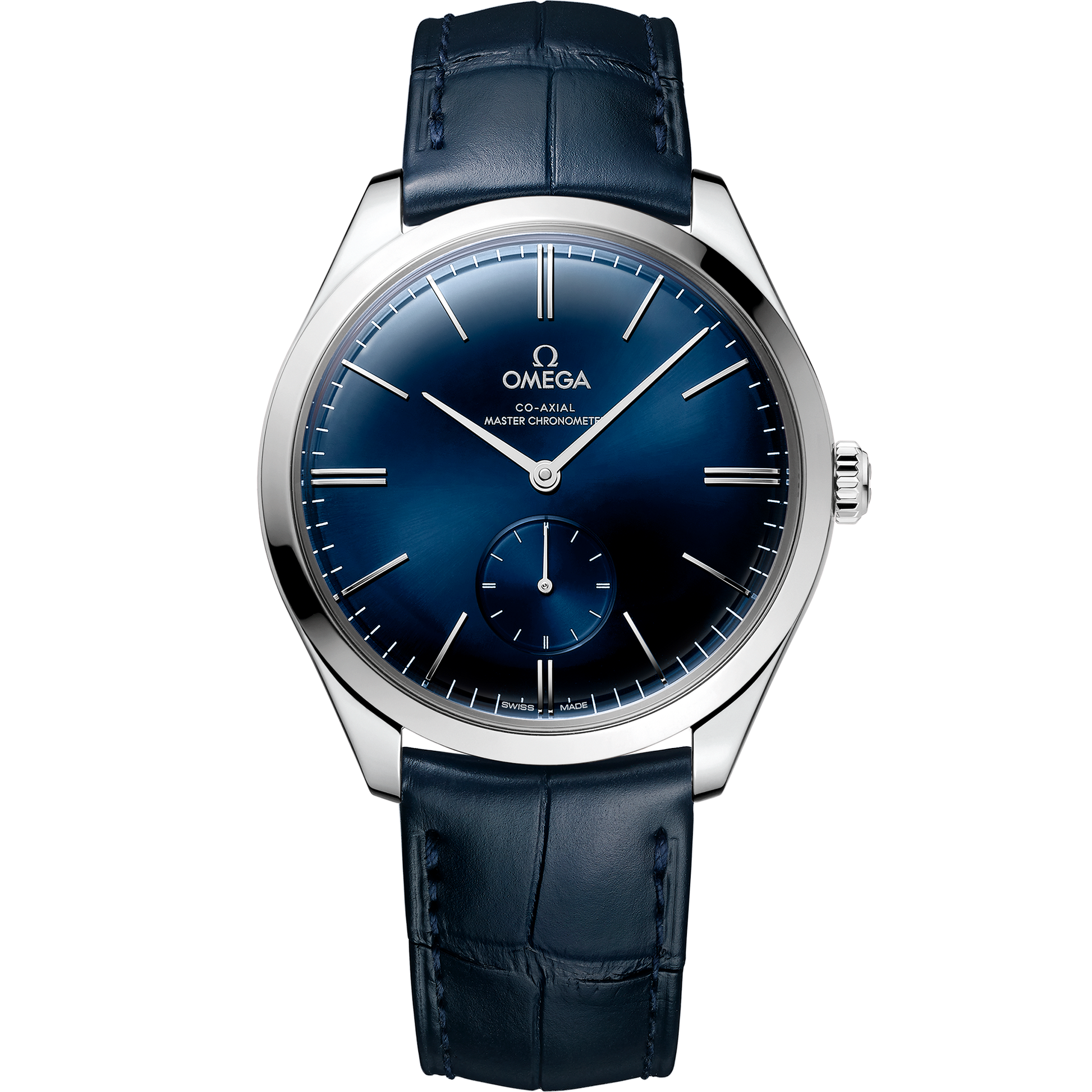 De Ville Trésor 40 mm, steel on leather strap