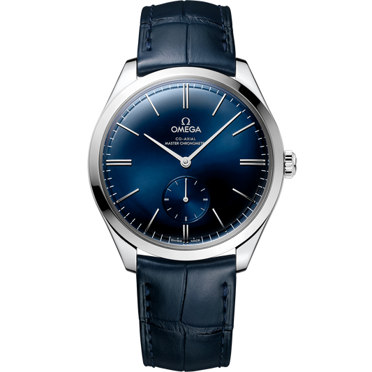 De Ville Trésor 40 mm, steel on leather strap