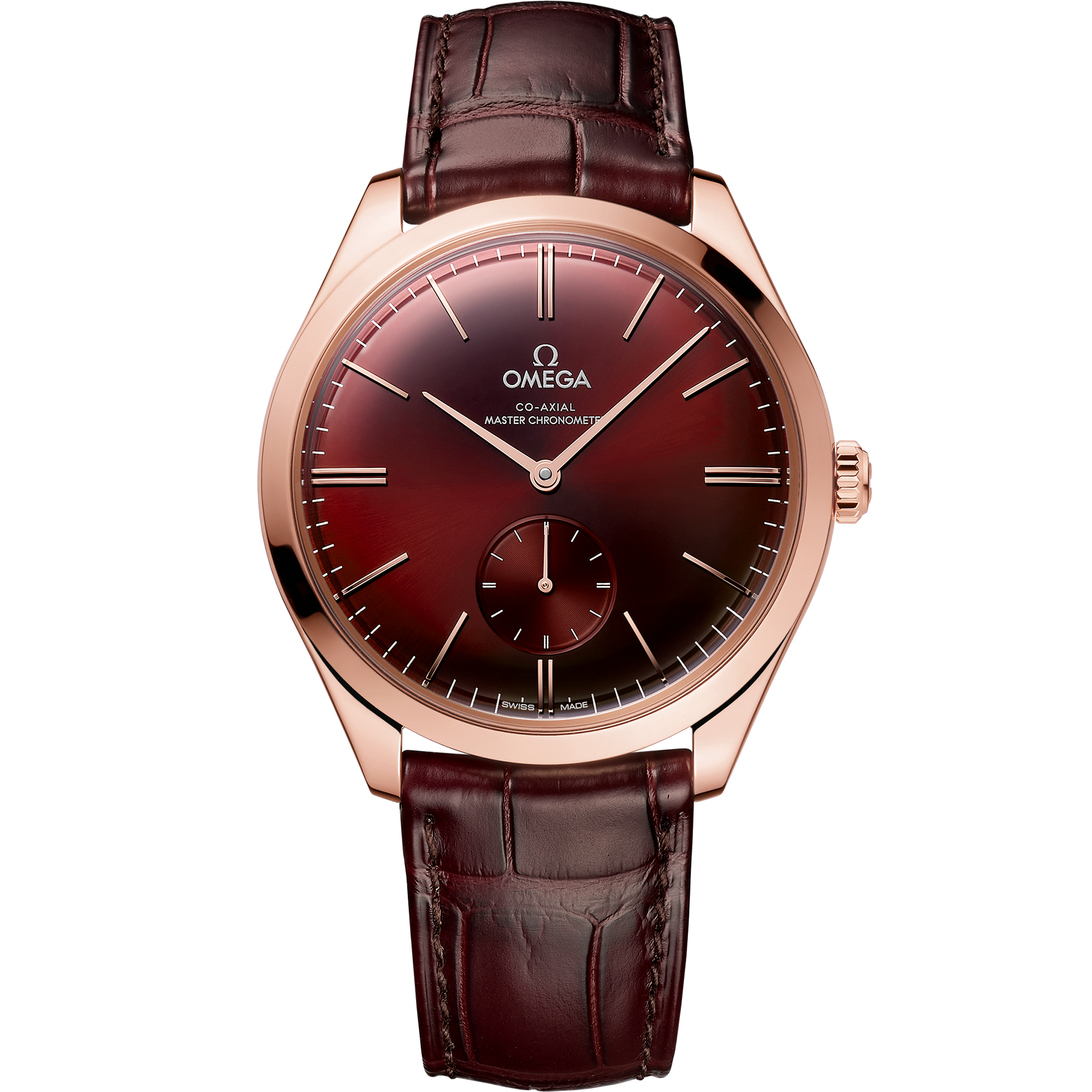 De Ville Trésor 40 mm, Sedna™ gold on leather strap