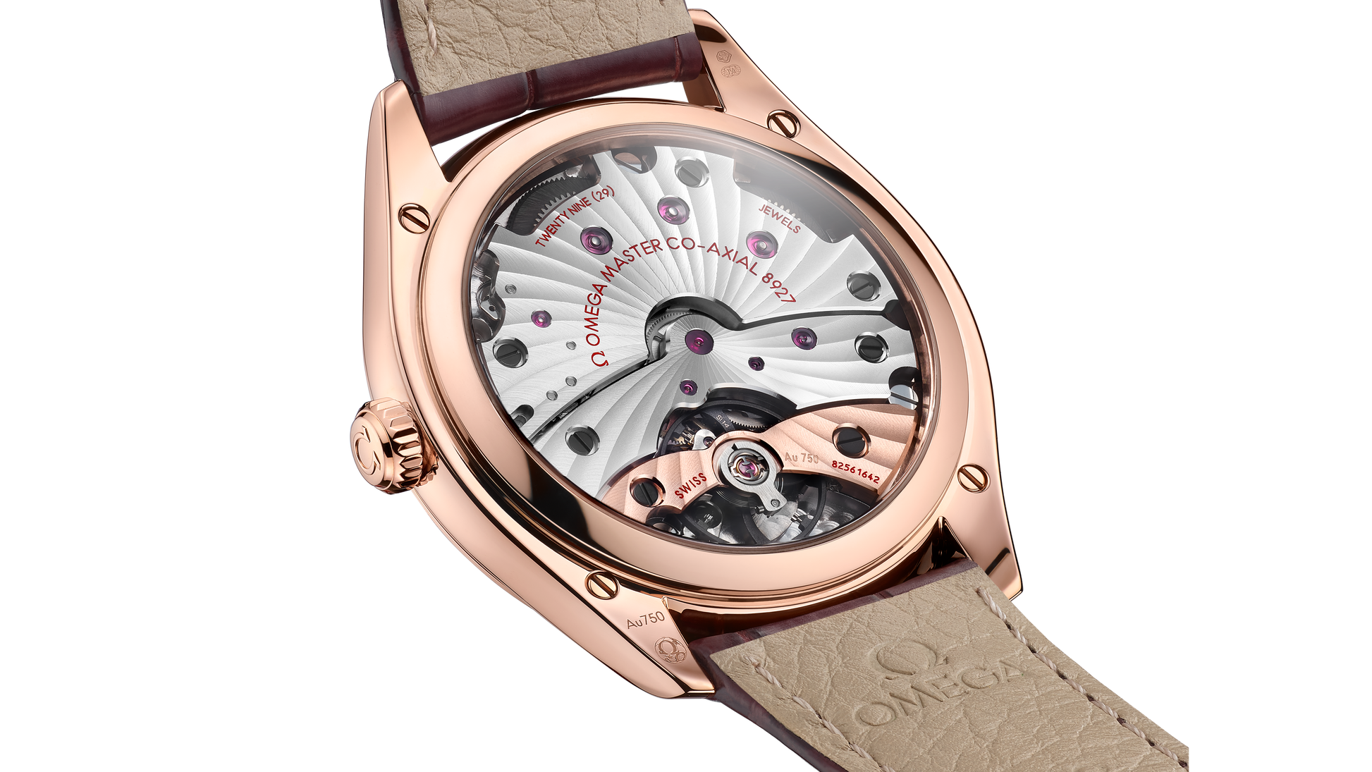 De Ville Trésor 40 mm, Sedna™ gold on leather strap