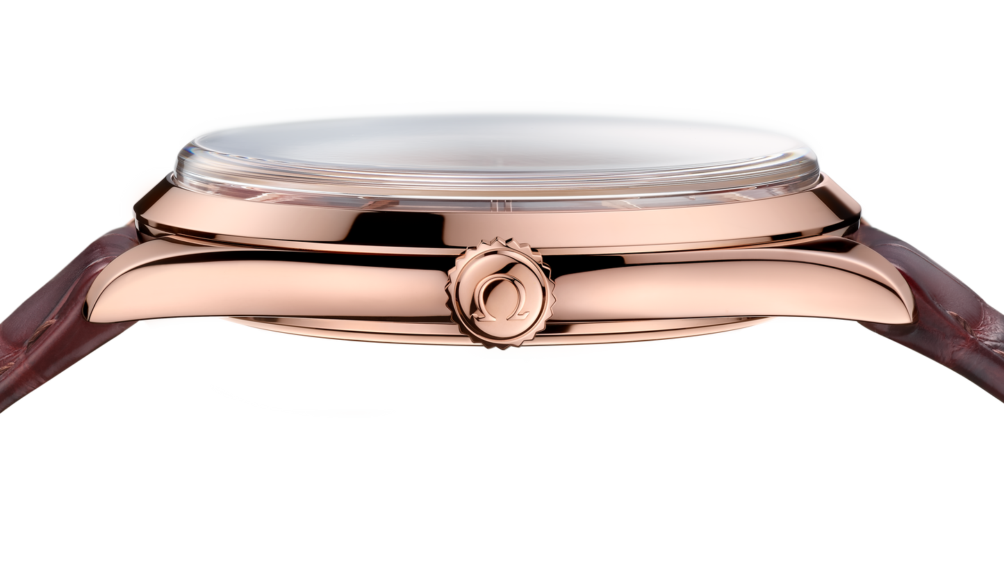 De Ville Trésor 40 mm, Sedna™ gold on leather strap