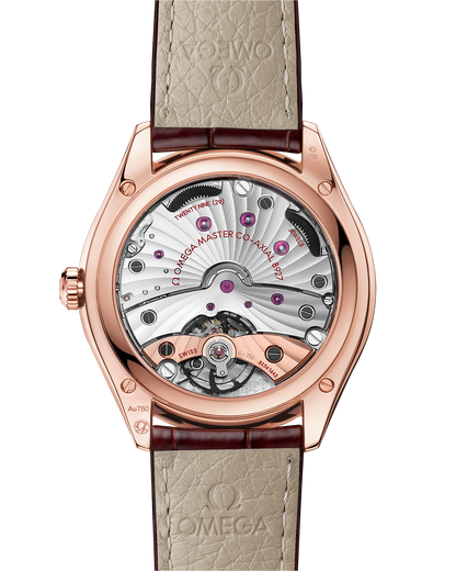 De Ville Trésor 40 mm, Sedna™ gold on leather strap