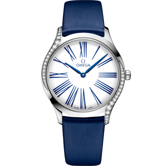 De Ville Trésor 36 mm, steel on fabric strap
