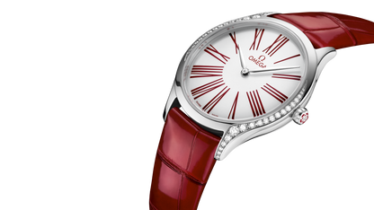 De Ville Trésor 36 mm, steel on leather strap
