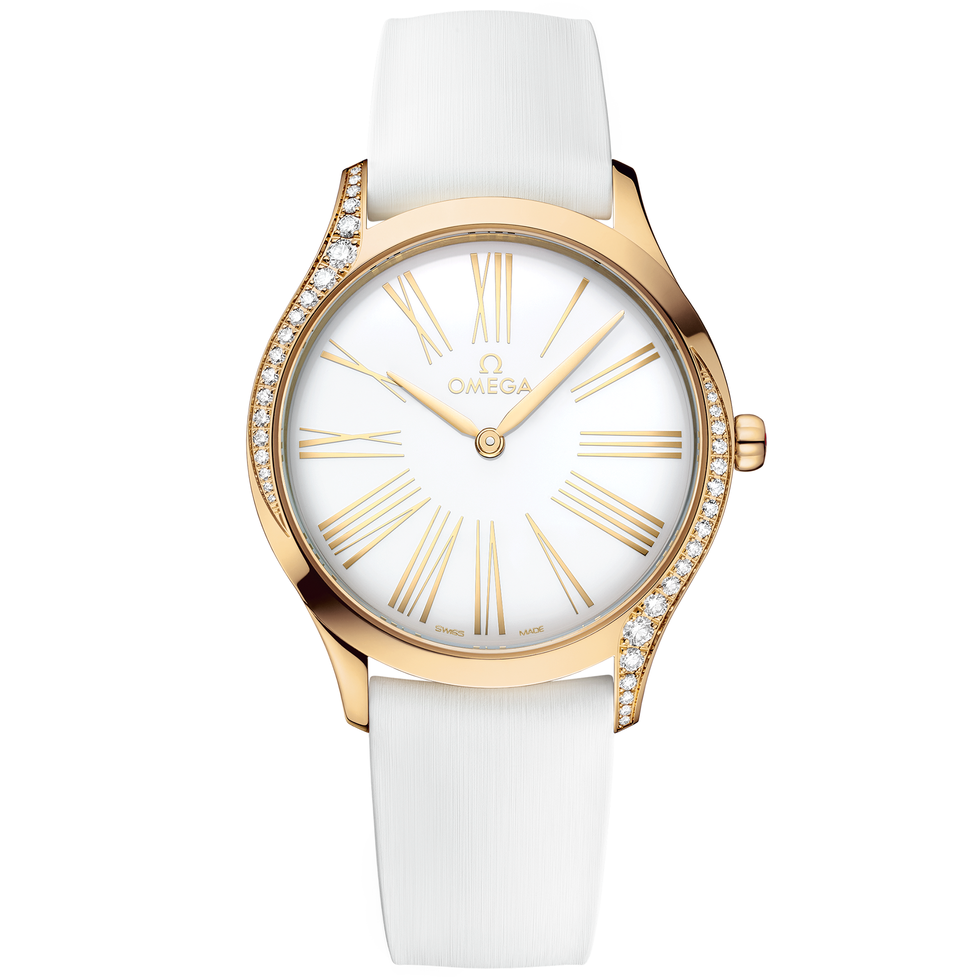 De Ville Trésor 36 mm, Moonshine™ gold on rubber strap