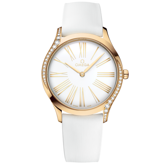 De Ville Trésor 36 mm, Moonshine™ gold on rubber strap