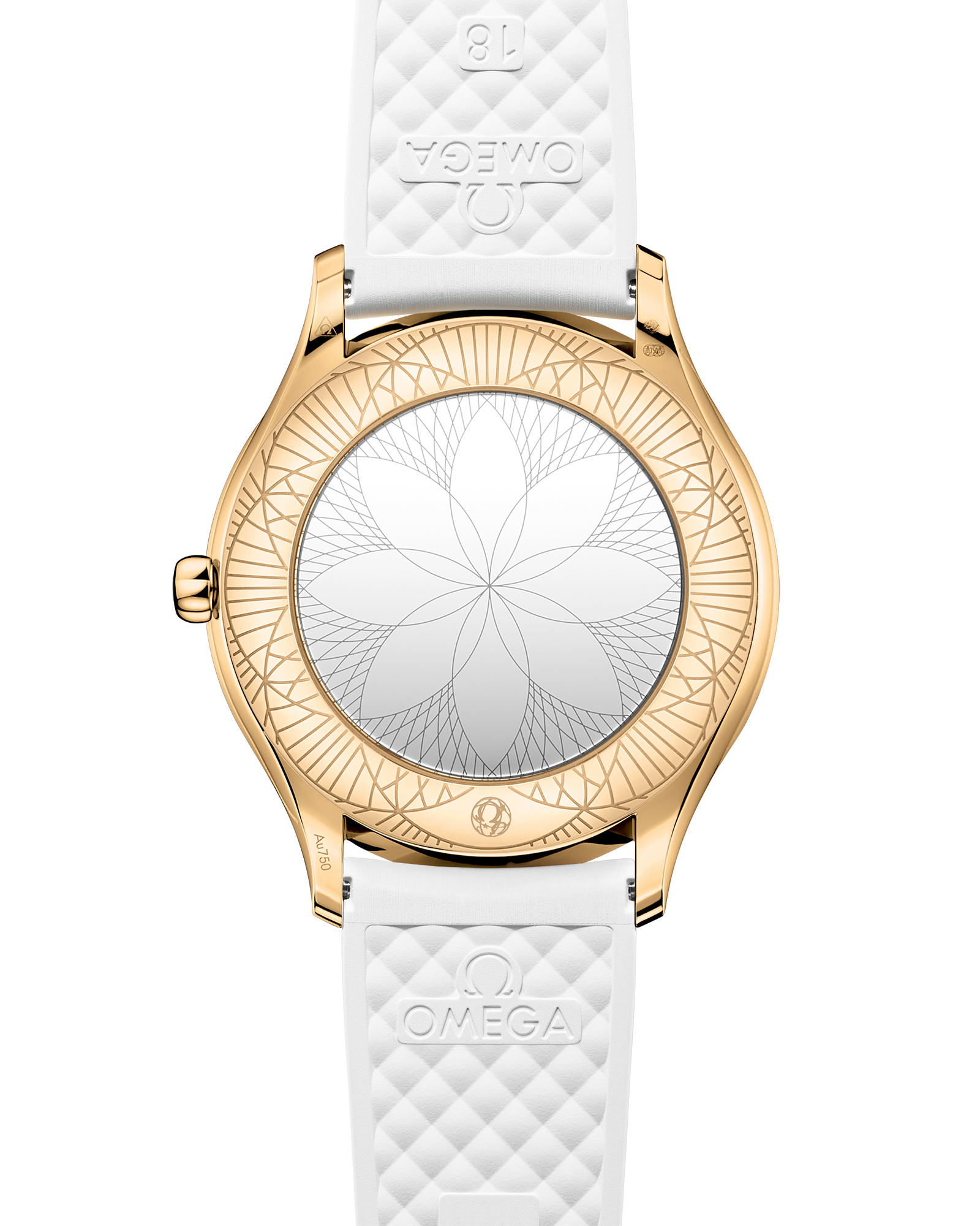 De Ville Trésor 36 mm, Moonshine™ gold on rubber strap