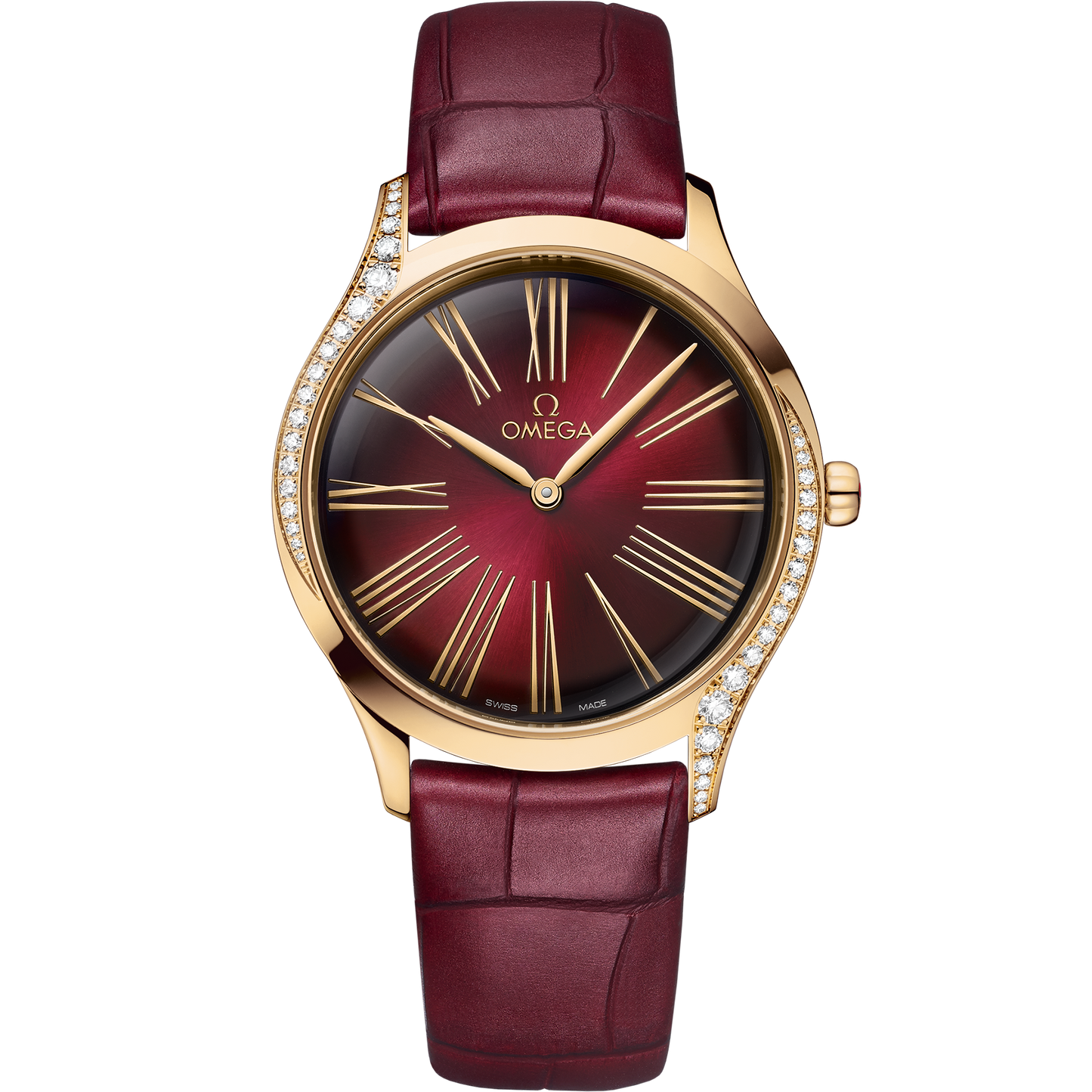 De Ville Trésor 36 mm, Moonshine™ gold on leather strap