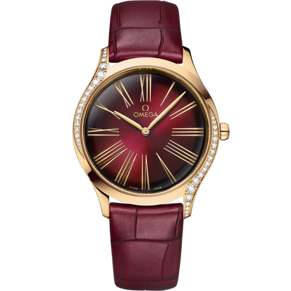 De Ville Trésor 36 mm, Moonshine™ gold on leather strap