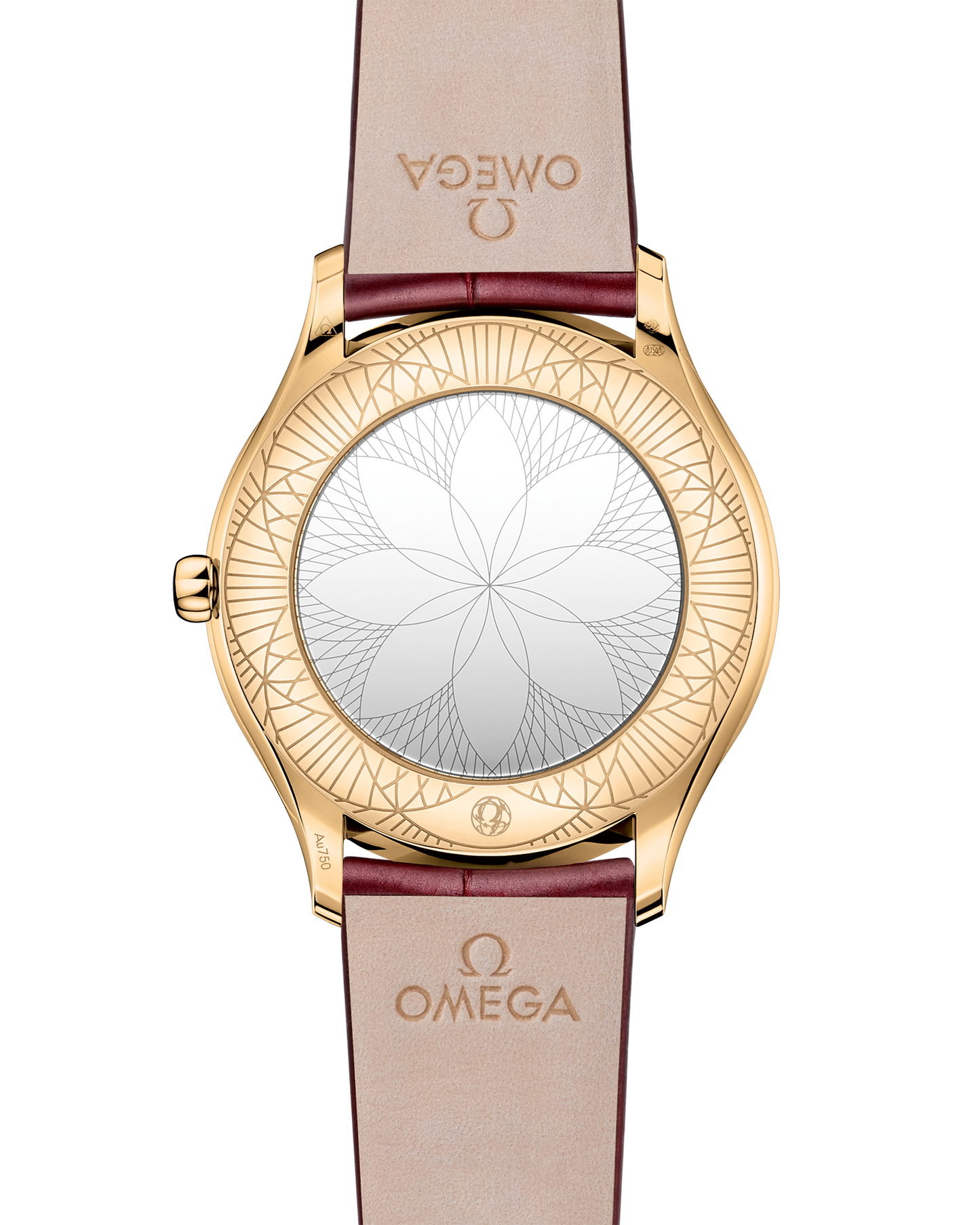 De Ville Trésor 36 mm, Moonshine™ gold on leather strap