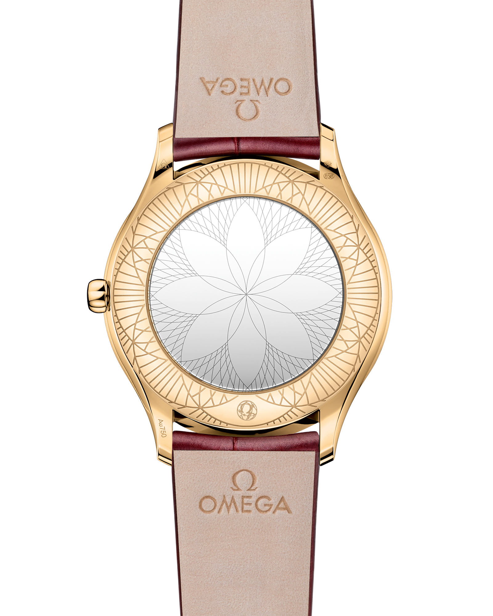 De Ville Trésor 36 mm, Moonshine™ gold on leather strap
