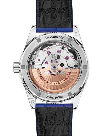 Seamaster 300 41 mm, platinum on leather strap