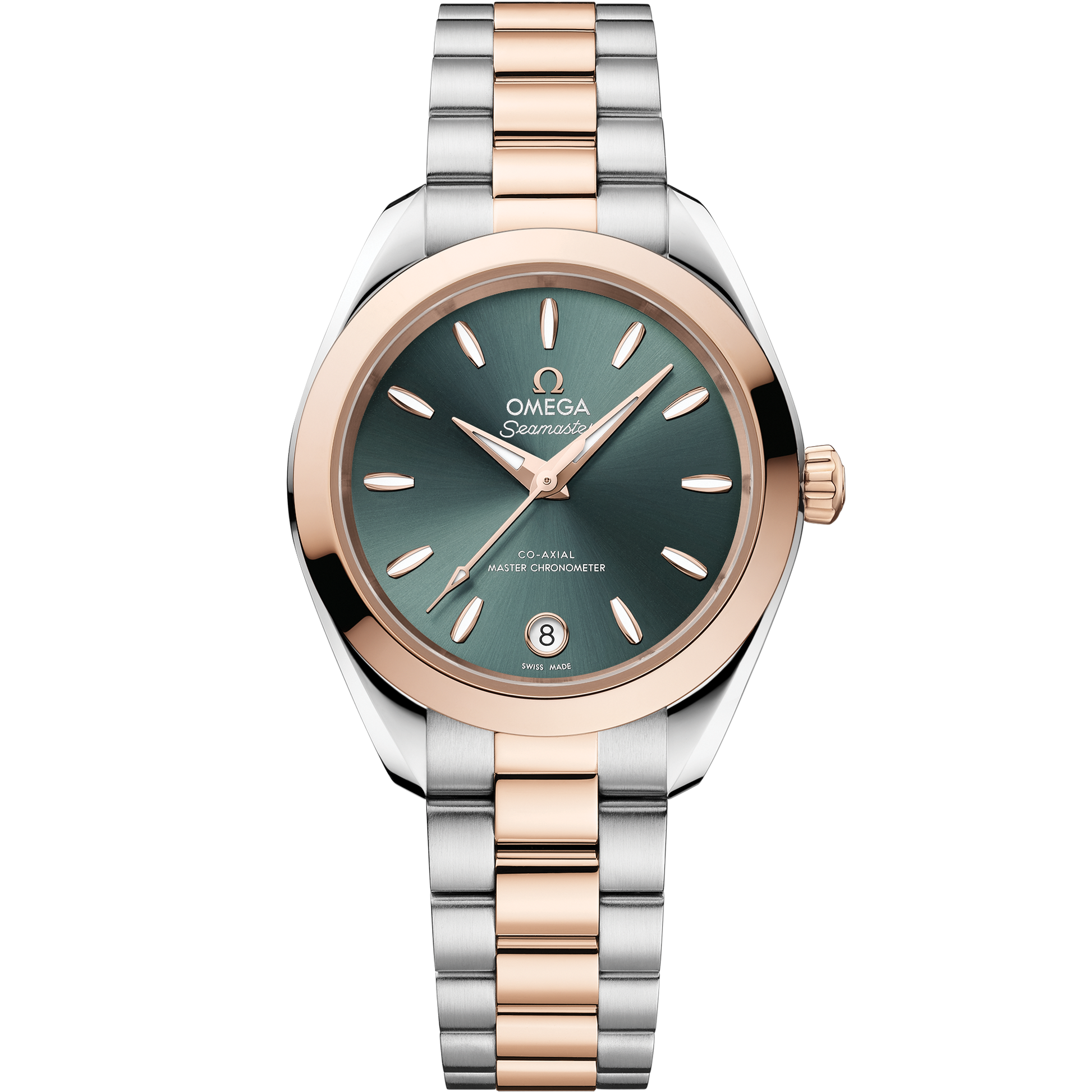 Seamaster Aqua Terra 150M 30 mm, steel ‑ Sedna™ gold on steel ‑ Sedna™ gold