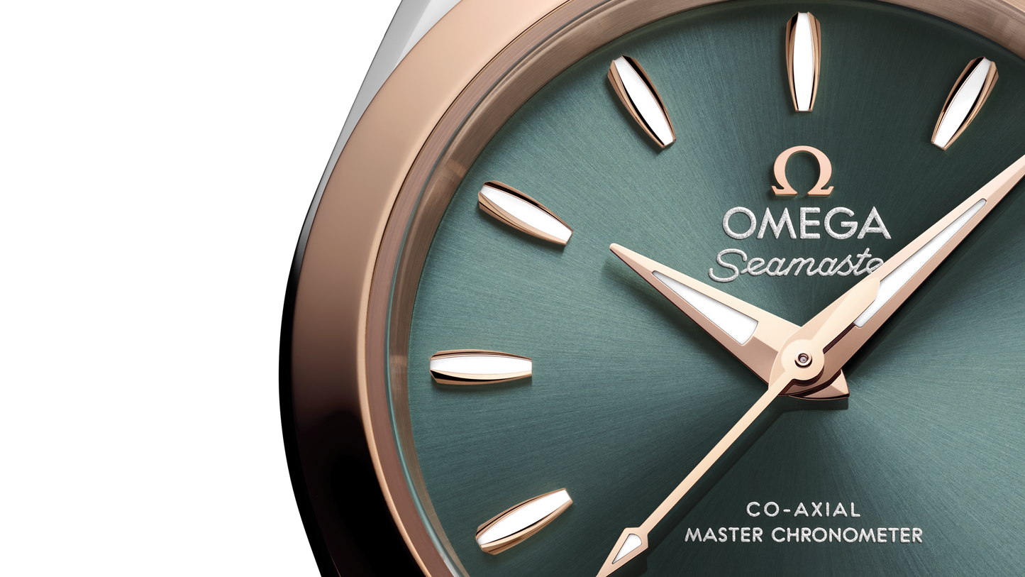 Seamaster Aqua Terra 150M 30 mm, steel ‑ Sedna™ gold on steel ‑ Sedna™ gold