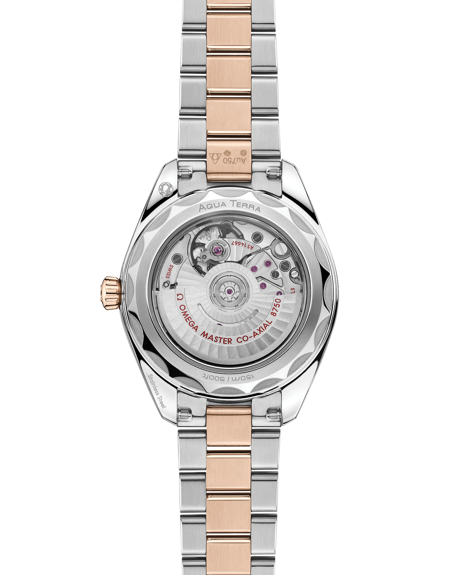 Seamaster Aqua Terra 150M 30 mm, steel ‑ Sedna™ gold on steel ‑ Sedna™ gold