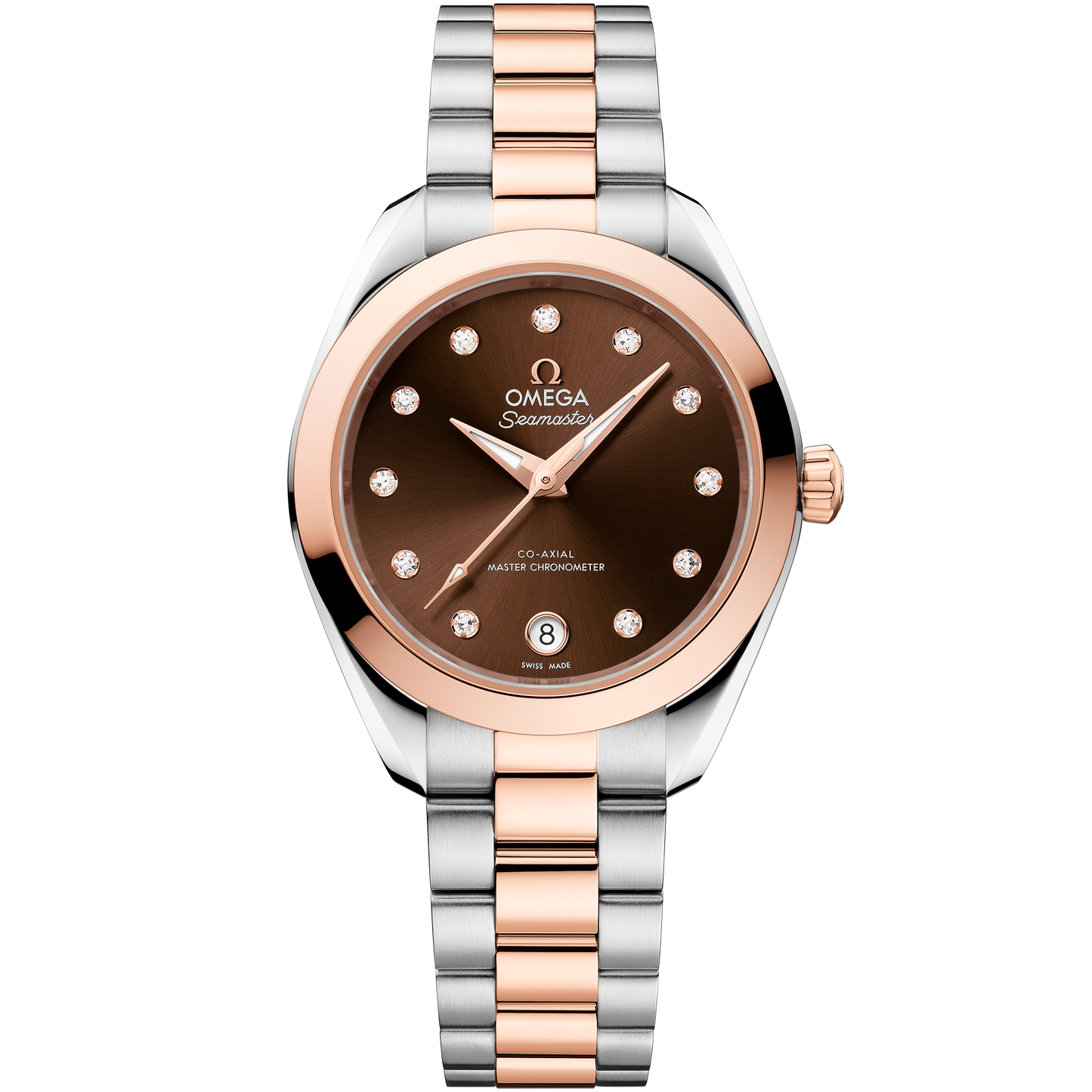 Seamaster Aqua Terra 150M 30 mm, steel ‑ Sedna™ gold on steel ‑ Sedna™ gold
