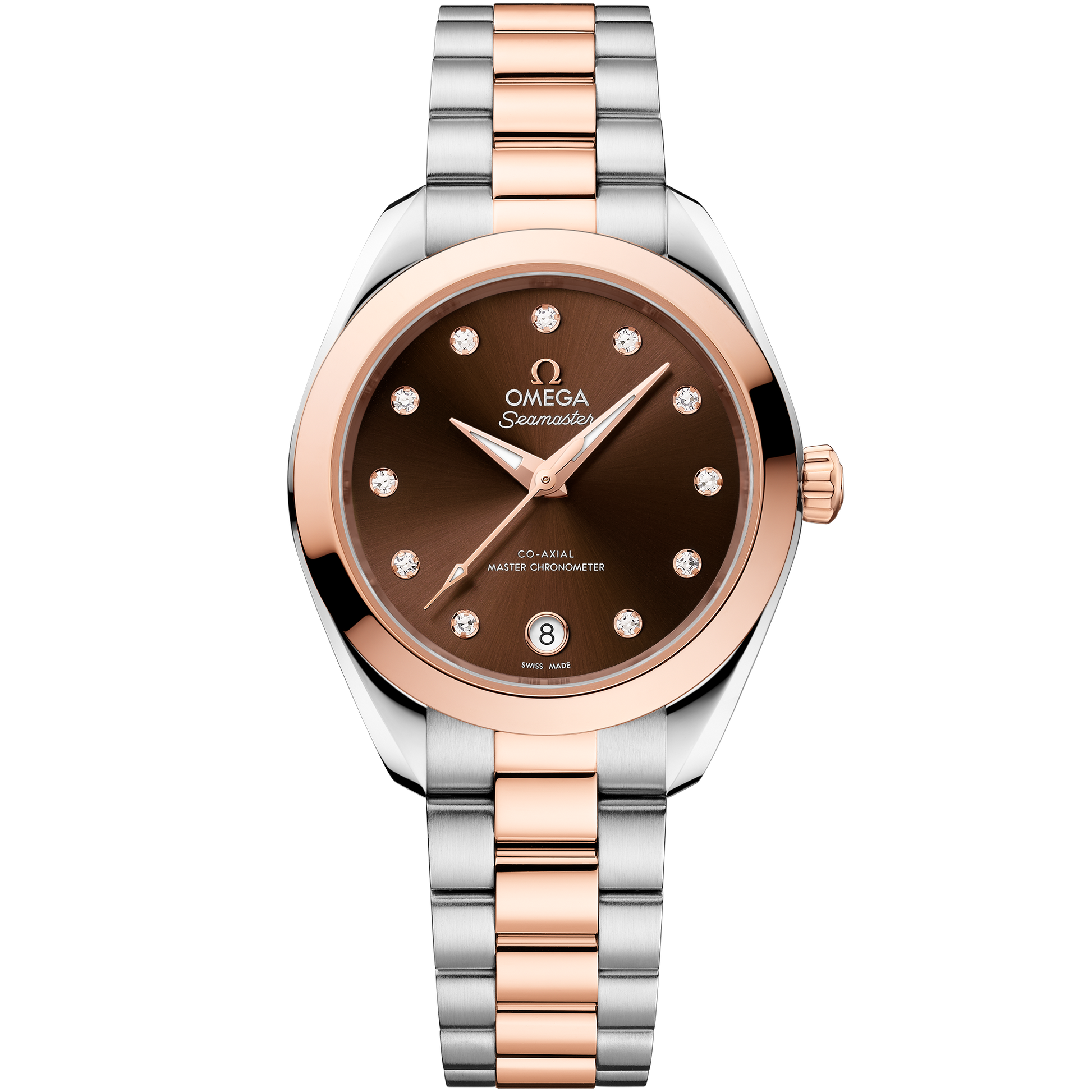 Seamaster Aqua Terra 150M 30 mm, steel ‑ Sedna™ gold on steel ‑ Sedna™ gold