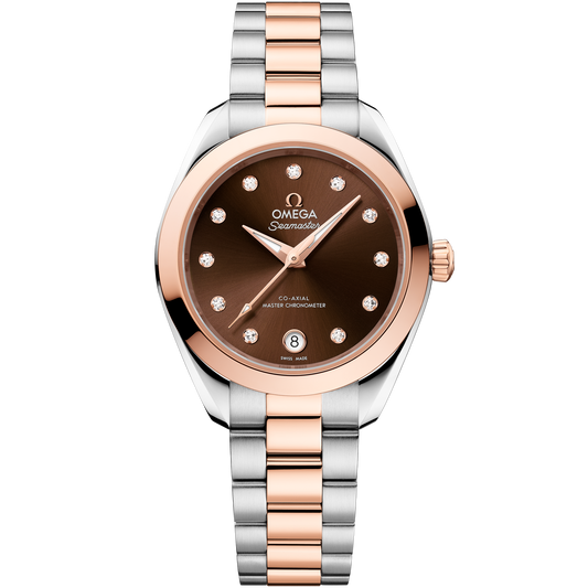 Seamaster Aqua Terra 150M 30 mm, steel ‑ Sedna™ gold on steel ‑ Sedna™ gold