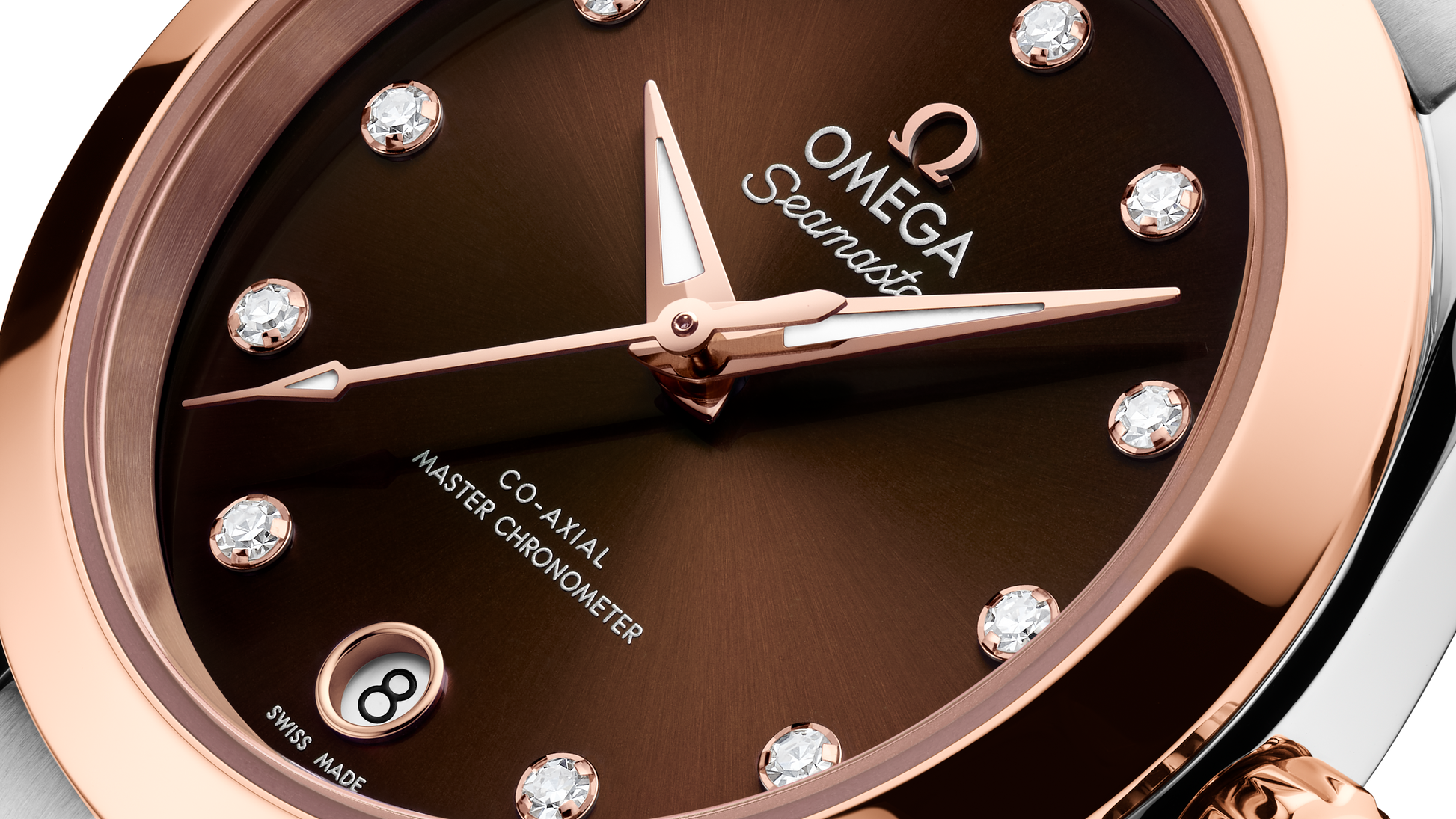 Seamaster Aqua Terra 150M 30 mm, steel ‑ Sedna™ gold on steel ‑ Sedna™ gold