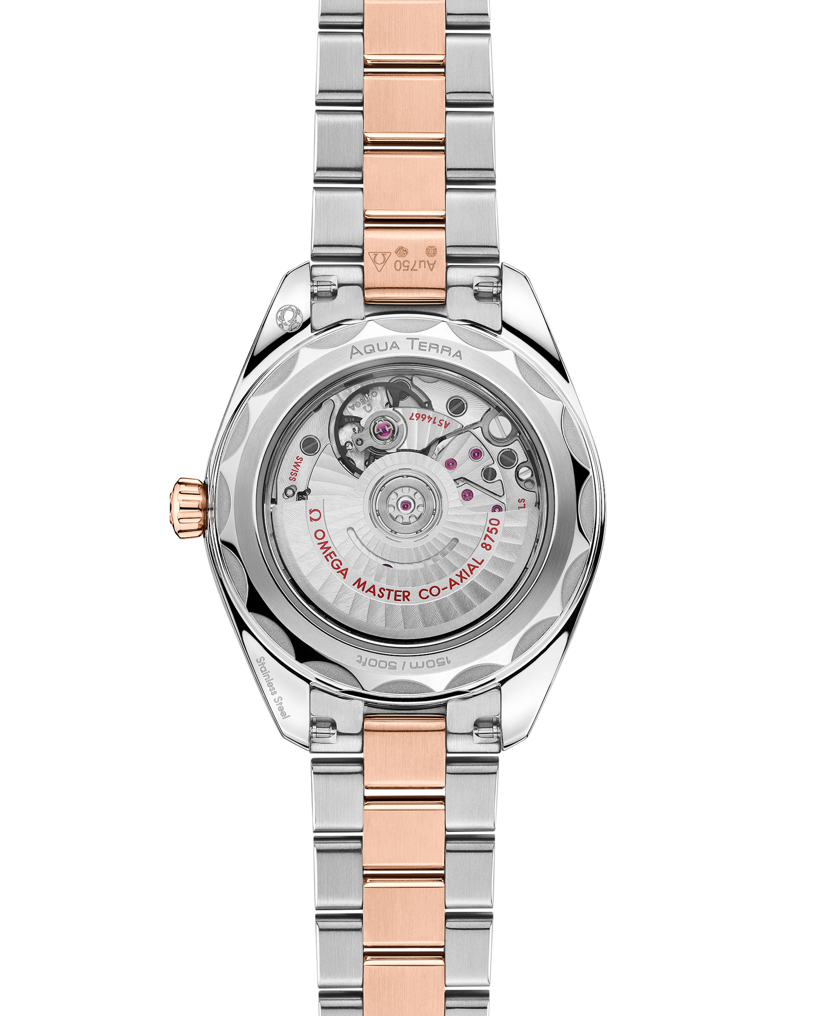 Seamaster Aqua Terra 150M 30 mm, steel ‑ Sedna™ gold on steel ‑ Sedna™ gold