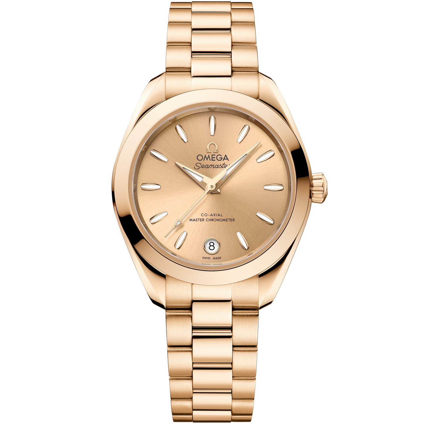 Seamaster Aqua Terra 150M 30 mm, Moonshine™ gold on Moonshine™ gold