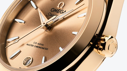 Seamaster Aqua Terra 150M 30 mm, Moonshine™ gold on Moonshine™ gold