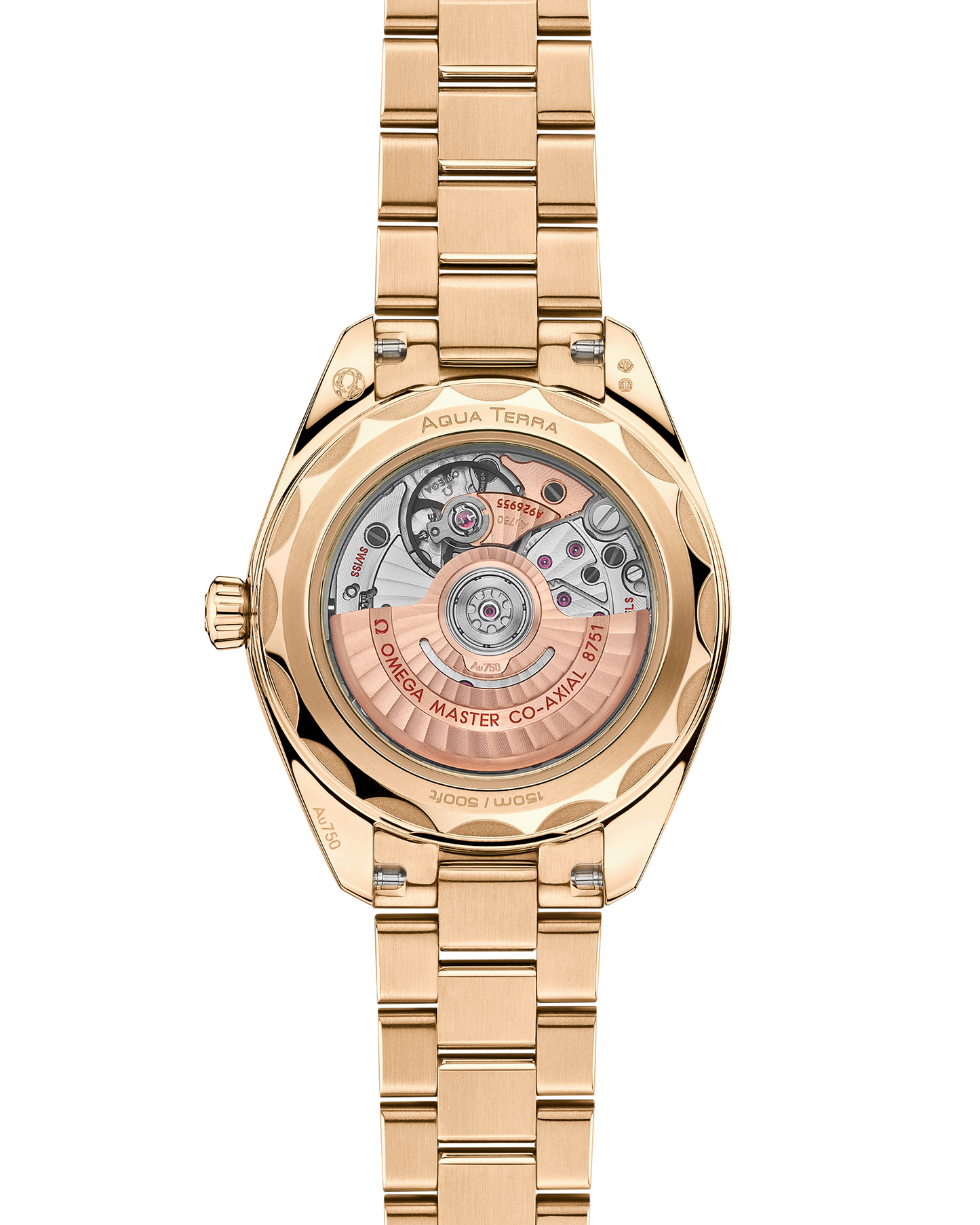 Seamaster Aqua Terra 150M 30 mm, Moonshine™ gold on Moonshine™ gold