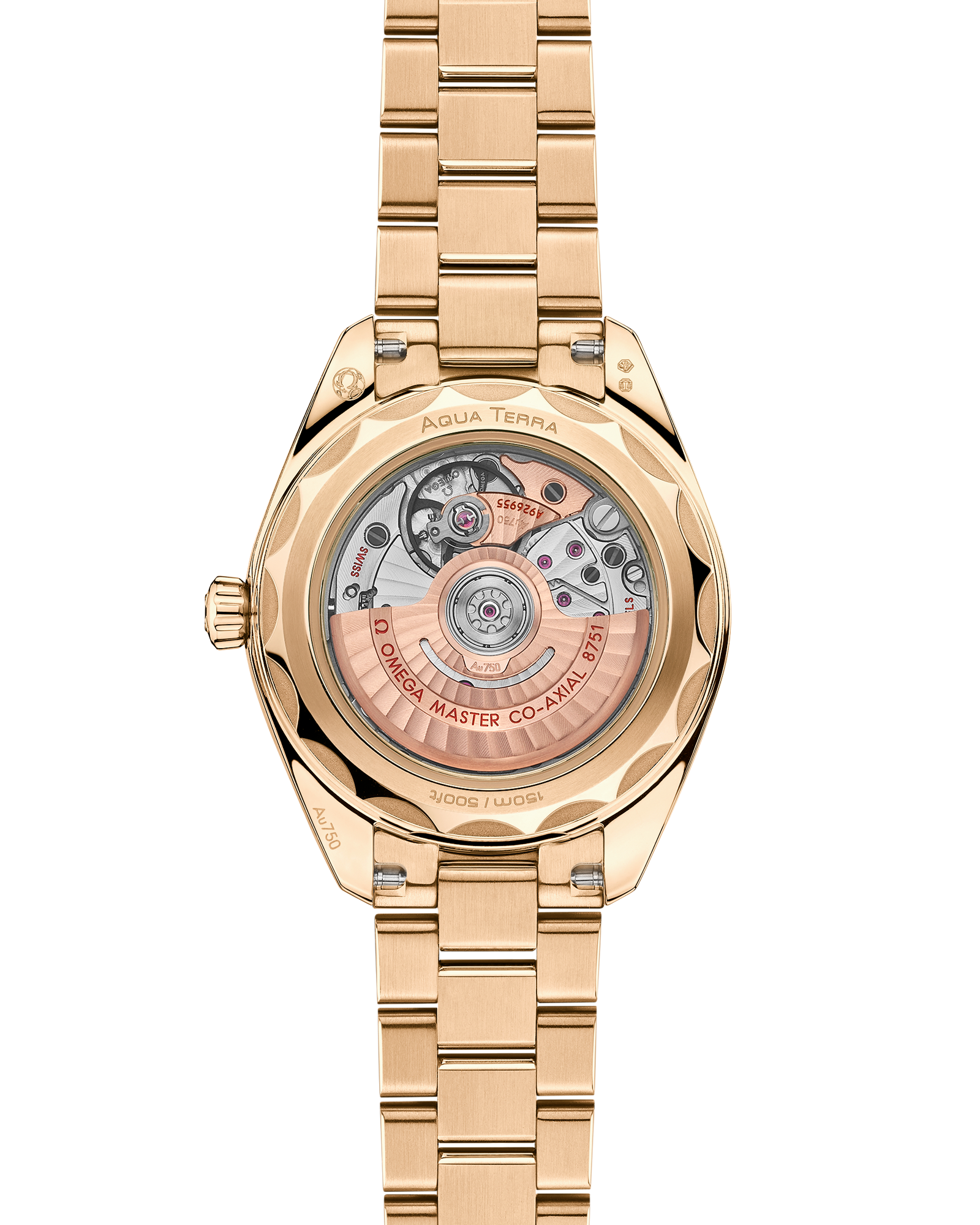 Seamaster Aqua Terra 150M 30 mm, Moonshine™ gold on Moonshine™ gold