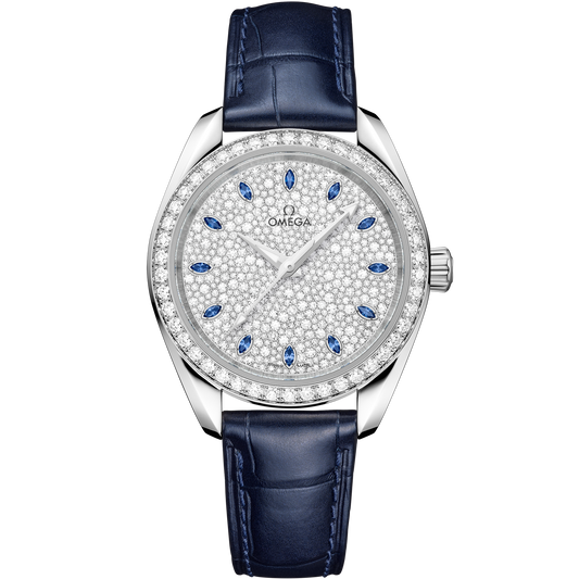 Seamaster Aqua Terra 150M 34 mm, Canopus Gold™ on alligator