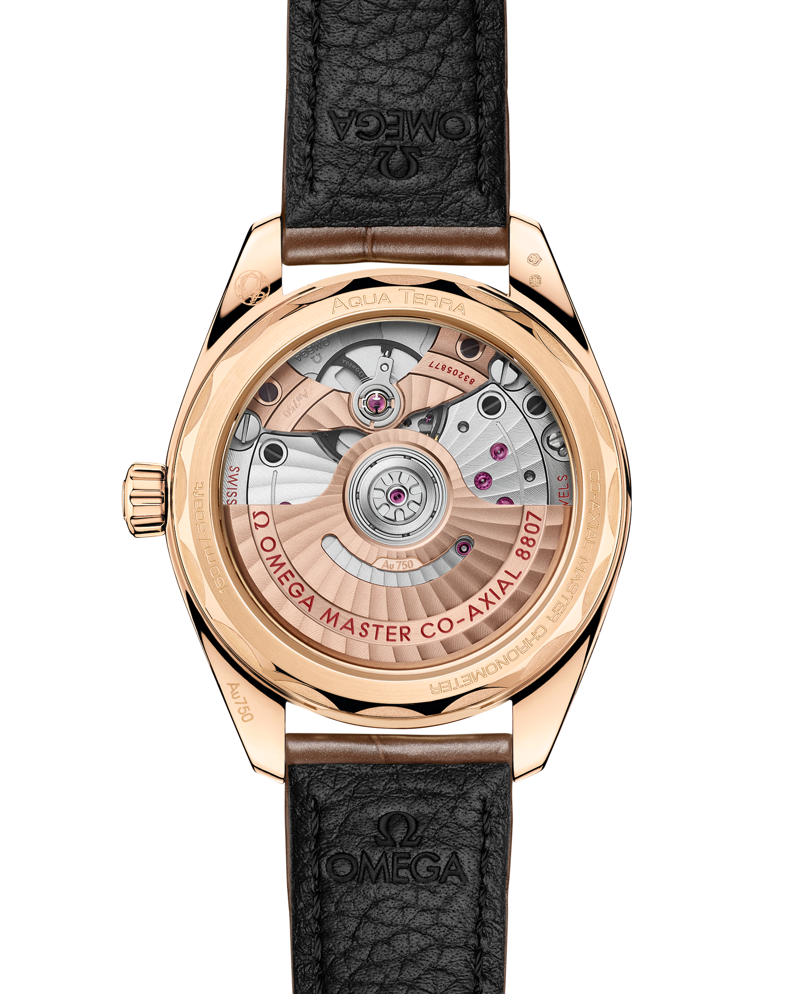 Seamaster Aqua Terra 150M 34 mm, Moonshine™ gold on alligator