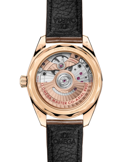 Seamaster Aqua Terra 150M 34 mm, Moonshine™ gold on alligator