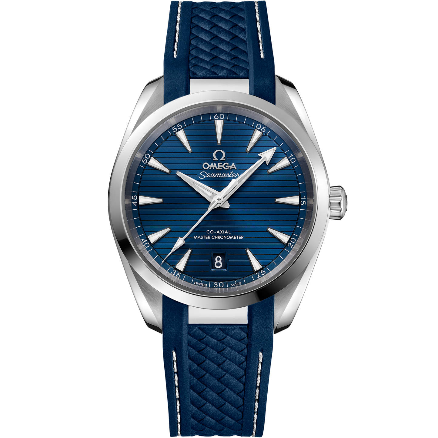 Seamaster Aqua Terra 150M 38 mm, steel on rubber strap