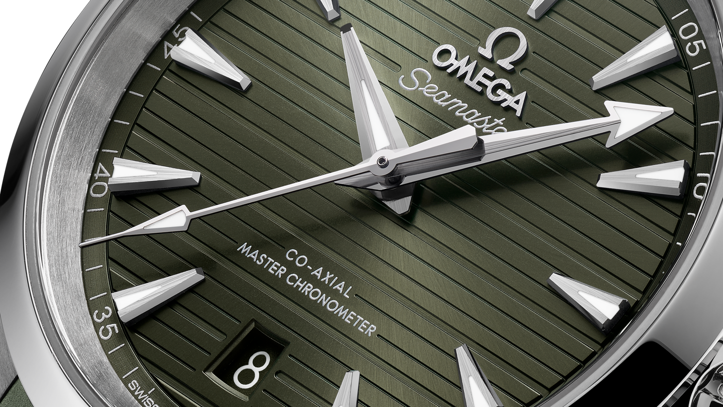 Seamaster Aqua Terra 150M 38 mm, steel on rubber strap