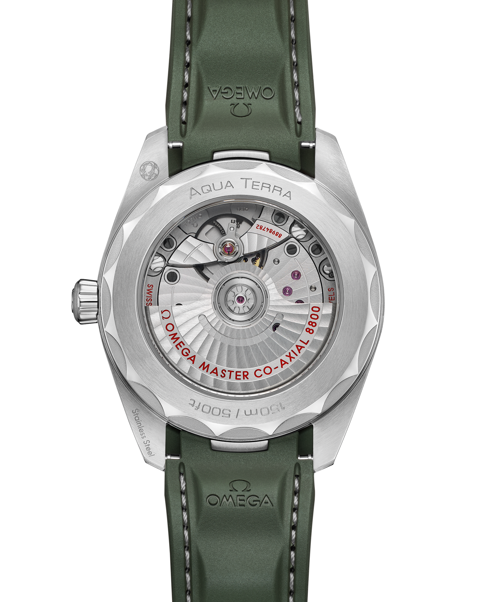 Seamaster Aqua Terra 150M 38 mm, steel on rubber strap
