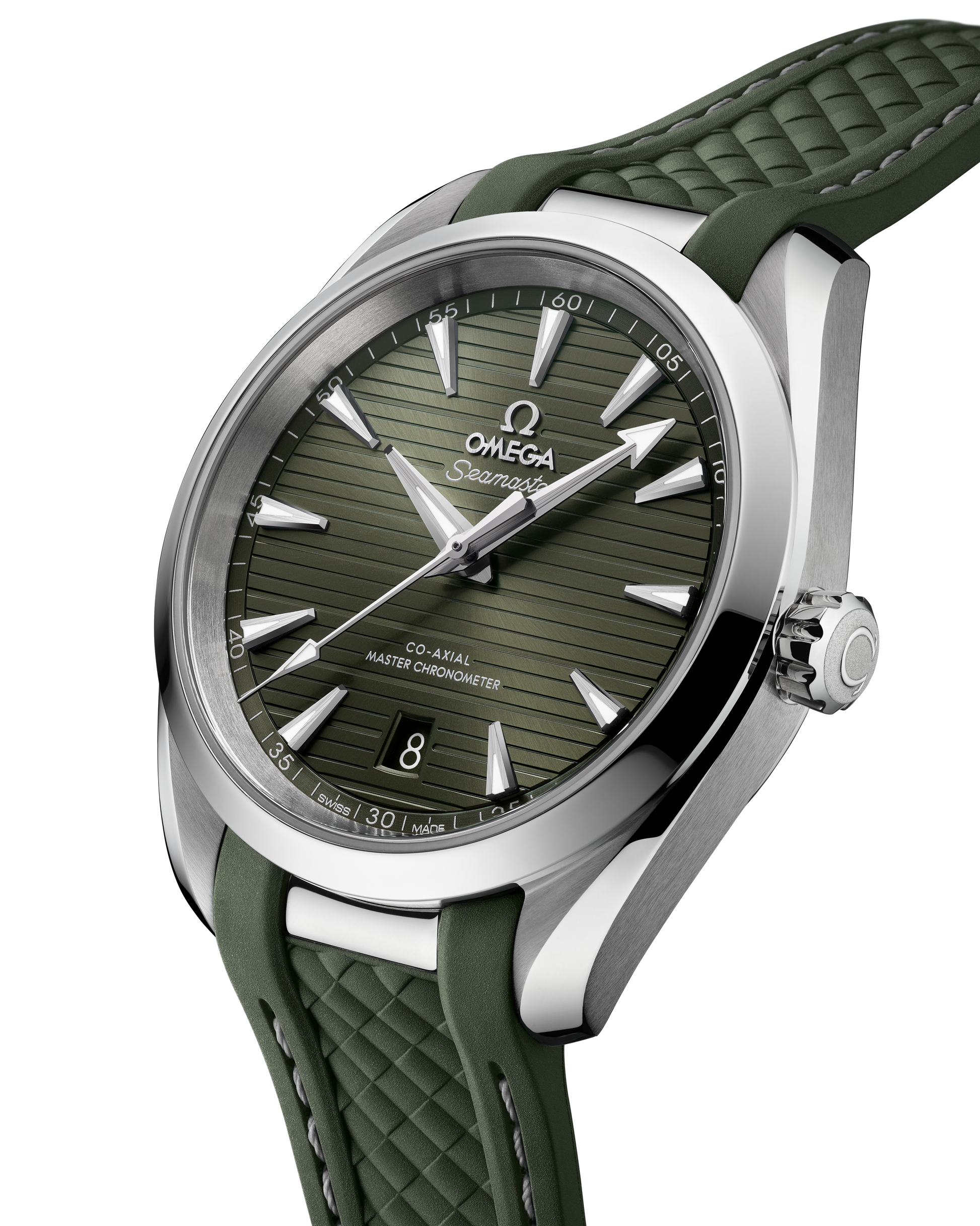 Seamaster Aqua Terra 150M 38 mm, steel on rubber strap