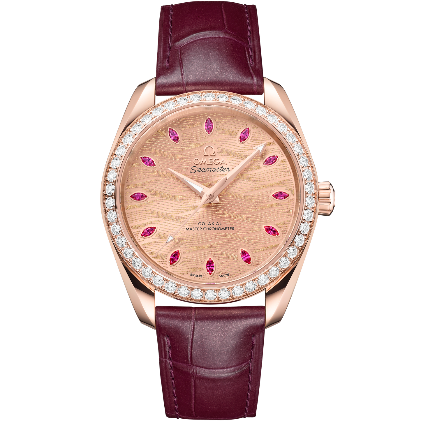 Seamaster Aqua Terra 150M 38 mm, Sedna™ gold on leather strap
