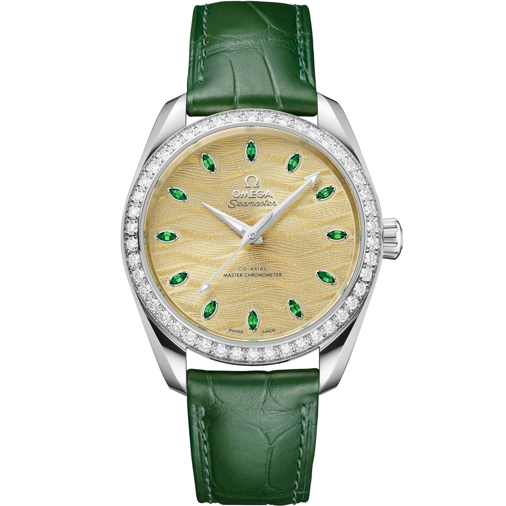Seamaster Aqua Terra 150M 38 mm, Canopus Gold™ on alligator