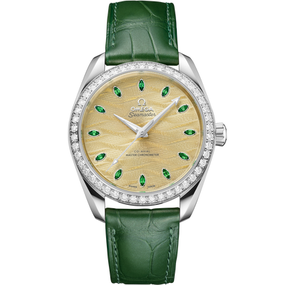Seamaster Aqua Terra 150M 38 mm, Canopus Gold™ on alligator