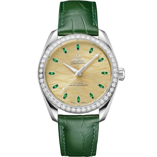 Seamaster Aqua Terra 150M 38 mm, Canopus Gold™ on alligator