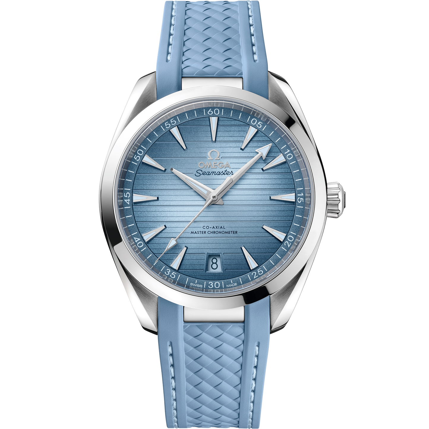 Seamaster Aqua Terra 150M 41 mm, steel on rubber strap