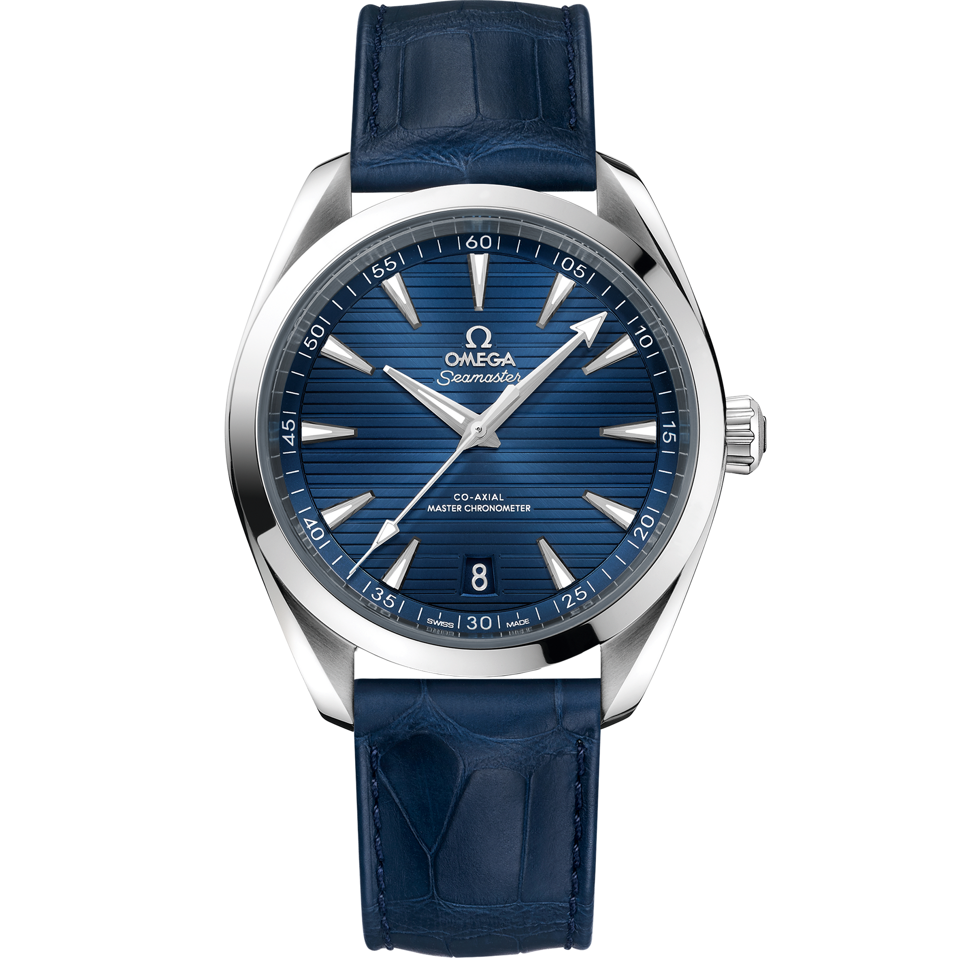 Seamaster Aqua Terra 150M 41 mm, steel on leather strap