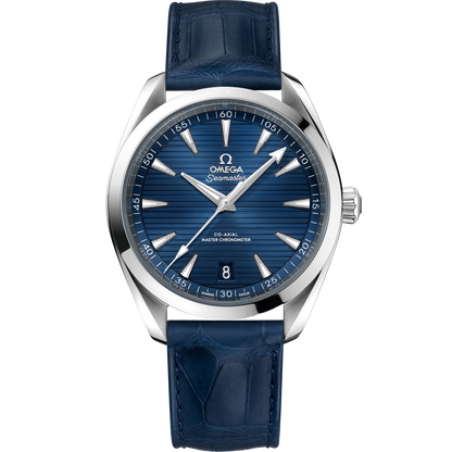 Seamaster Aqua Terra 150M 41 mm, steel on leather strap