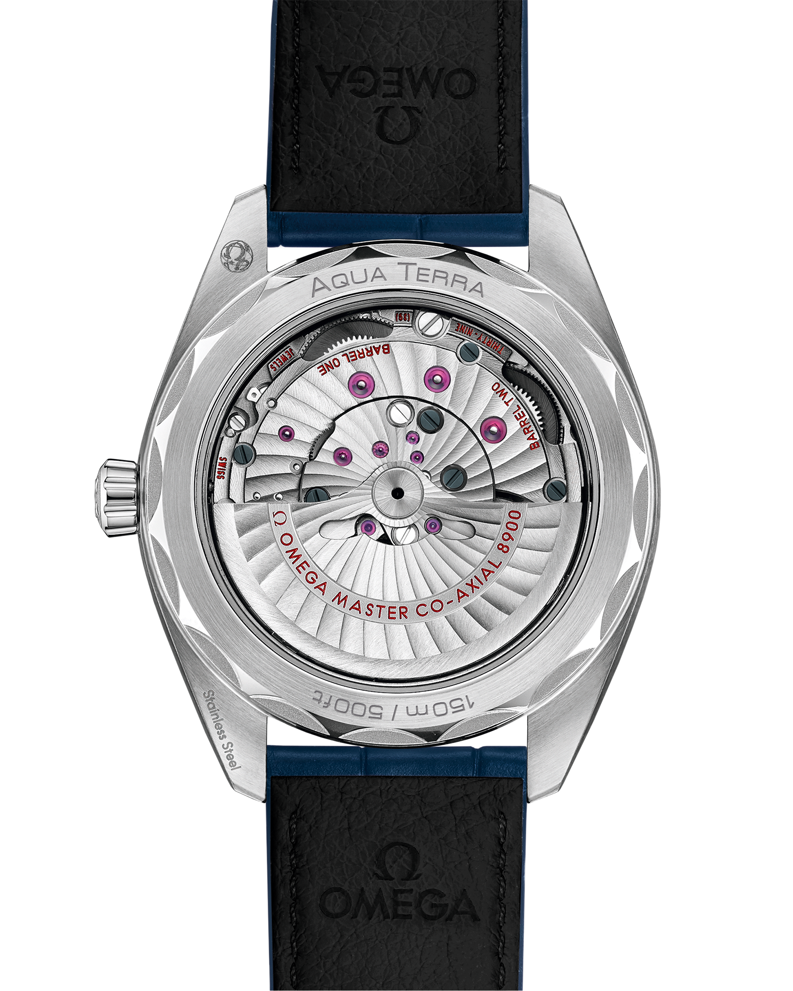 Seamaster Aqua Terra 150M 41 mm, steel on leather strap