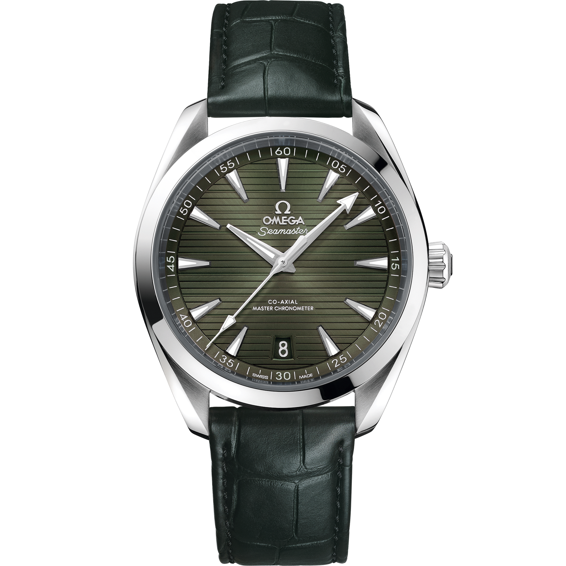 Seamaster Aqua Terra 150M 41 mm, steel on leather strap