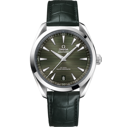 Seamaster Aqua Terra 150M 41 mm, steel on leather strap
