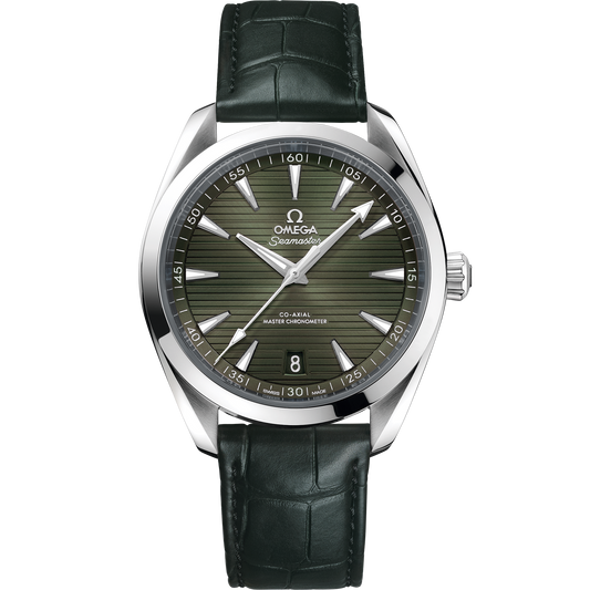 Seamaster Aqua Terra 150M 41 mm, steel on leather strap