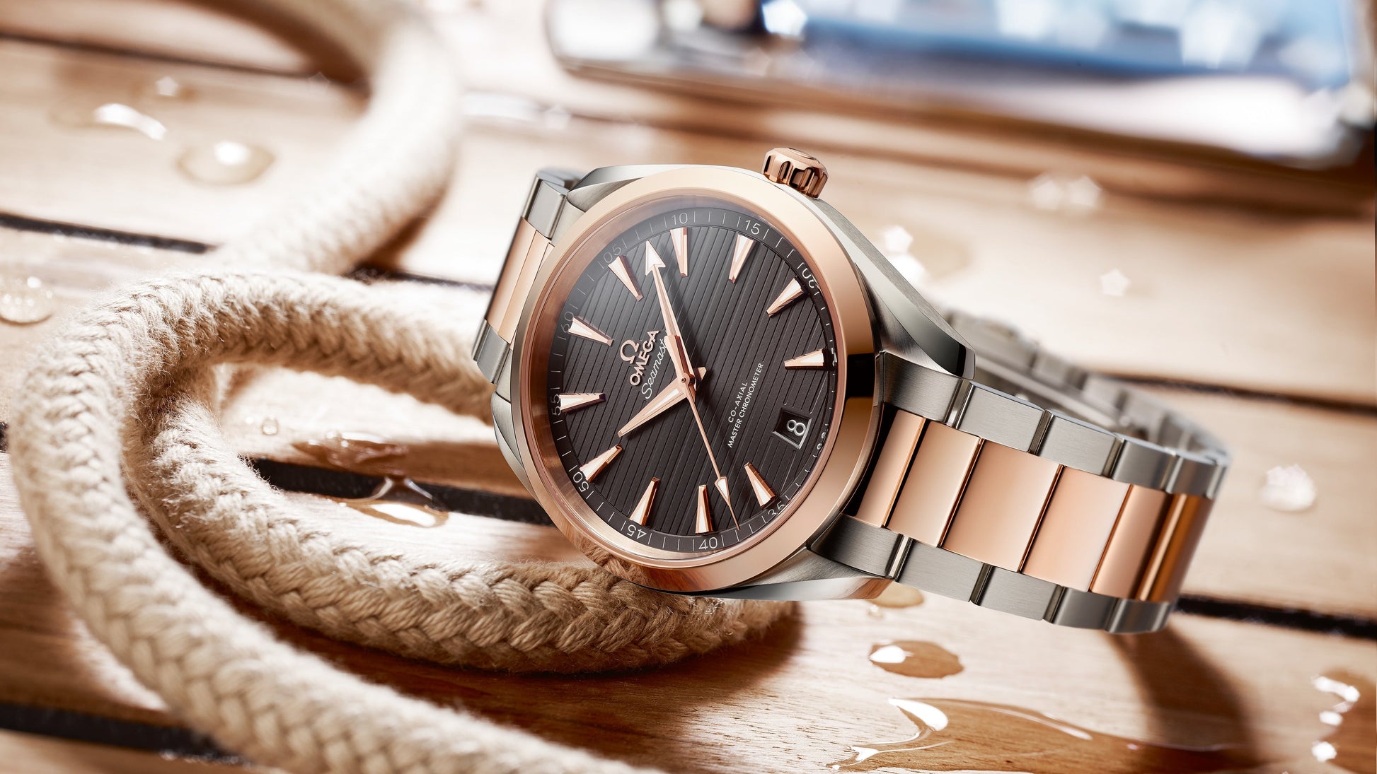 Seamaster Aqua Terra 150M 41 mm, steel ‑ Sedna™ gold on steel ‑ Sedna™ gold